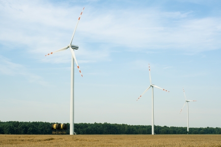 Windturbines in the summer time  の写真素材