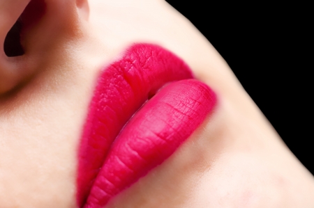 An image of pink lipsの写真素材