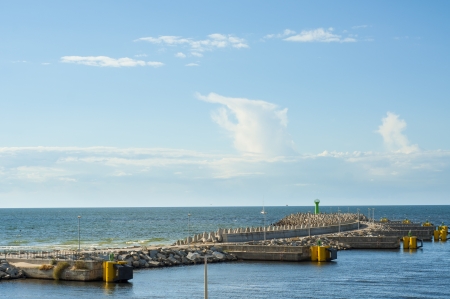 An image of harbor in Kolobrzeg  Polandの写真素材