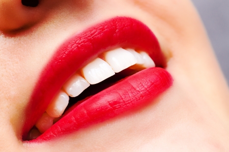 An image of pink lipsの写真素材