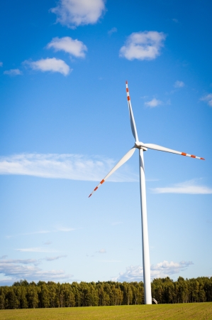 An image of windturbine on sunny dayの写真素材