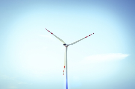 An image of windturbine on sunny dayの写真素材