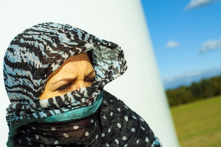 An image of muslim girl wearing higabの写真素材