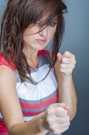 An image of boxing Woman の写真素材
