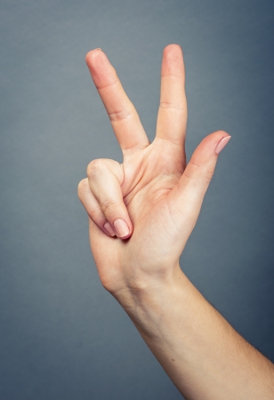 an image of female hand isolatedの写真素材