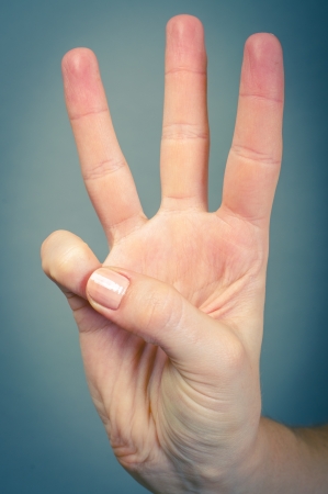an image of female hand isolatedの写真素材