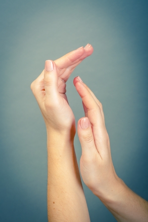 an image of female hand isolatedの写真素材