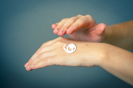 an image of female hand isolatedの写真素材