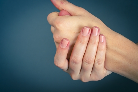 an image of female hand isolatedの写真素材