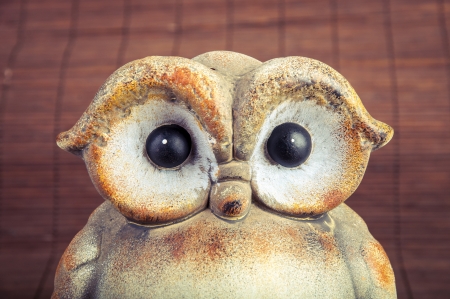 an image of ceramic owl figureの写真素材