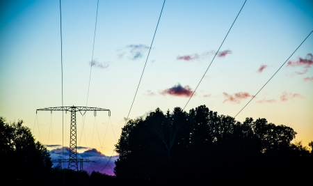An image of high voltage lineの写真素材