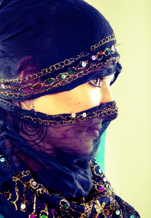 An image of muslim girl, studio shotの写真素材