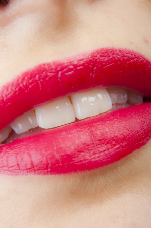 An image of pink lipsの写真素材