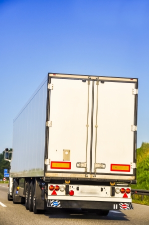 An image of truck on the highwayの写真素材