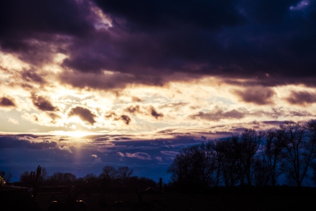 An image of sky during sunsetの写真素材
