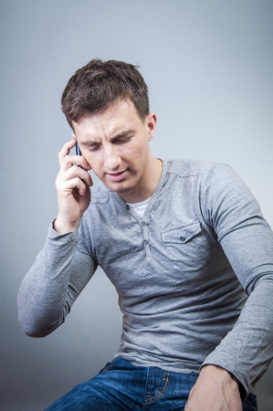 An image of man talking by phone の写真素材