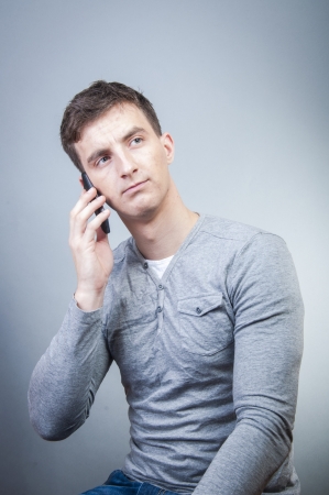 An image of man talking by phone の写真素材