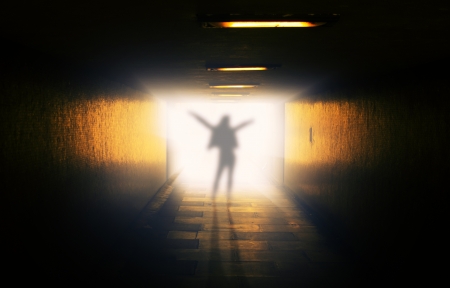 An image of ghost in the tunnelの写真素材