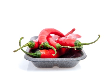 An image of red chilli pepper isolatedの写真素材