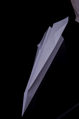 An image of origami plane isolatedの写真素材