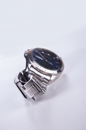 An image of elegant men's wristwatchの写真素材