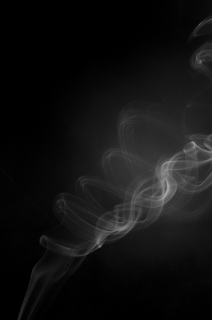An image of smoke on black backgroundの写真素材