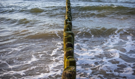 An image of sunset over Baltic Seaの写真素材