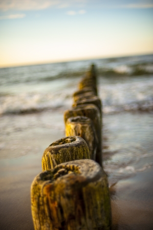 An image of sunset over Baltic Seaの写真素材