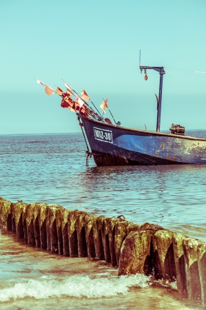 Fishing boat comes to fishingのeditorial素材