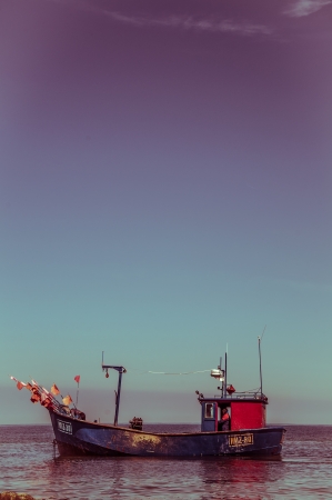 Fishing boat comes to fishingのeditorial素材