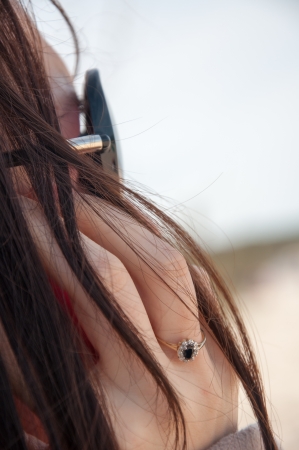 tourists walking on the beachの写真素材
