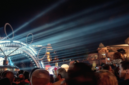 SZCZECIN - AUGUST 04: Crowded streets in Szczecin during final of The Tall Ships Races 2013, August 04, 2013 in Szczecin, Poland. のeditorial素材