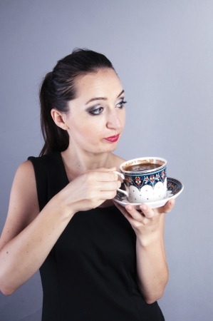 an image of businesswoman drink coffeeの写真素材