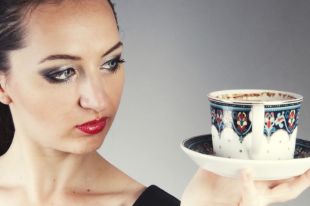 an image of businesswoman drink coffeeの写真素材