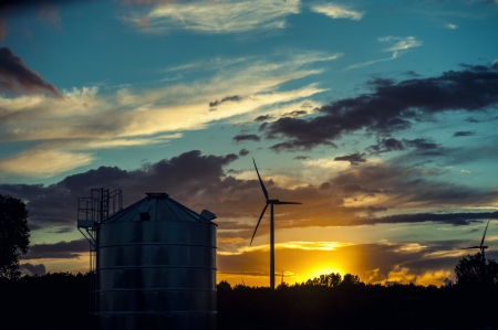 an image of silo for grainの写真素材