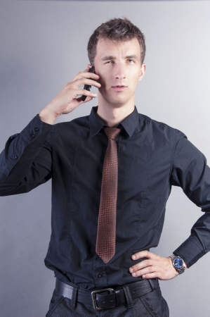an image of businessman using a mobile phoneの写真素材