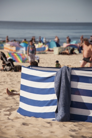 an image of Tourists on the beachの写真素材