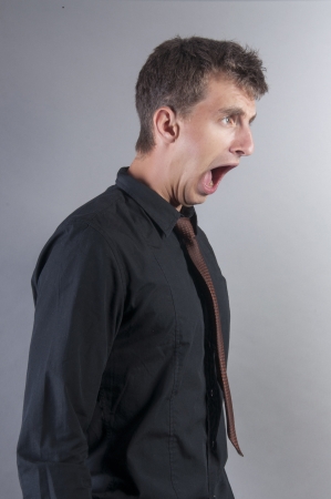 an image of angry businessman shoutの写真素材