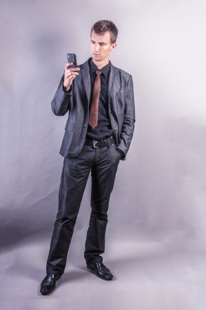 an image of businessman using a mobile phoneの写真素材