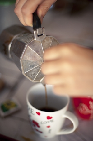 An image of Italian coffee brewingの写真素材