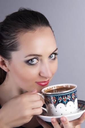an image of businesswoman drink coffeeの写真素材