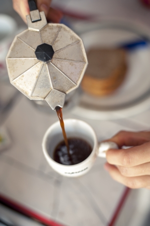 An image of Italian coffee brewingの写真素材