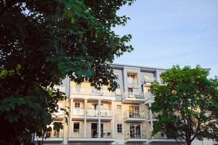 front view of an luxury hotel in sea cityのeditorial素材