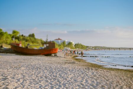 beach and Baltic Sea in summer timeの写真素材