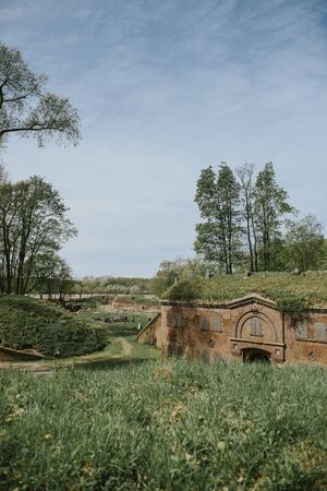 Defensive Fort of World War I. Gerhard's fort in Swinoujscie, Poland.の写真素材