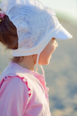 Portrait of adorable baby girl. Childhood. Authentic imageの写真素材