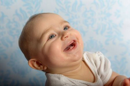 Portrait of adorable baby girl. Childhood. Authentic imageの写真素材