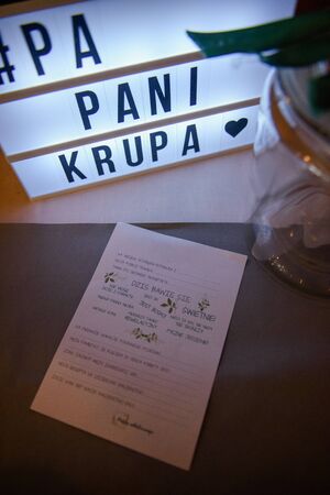 Beautifully decorated wedding table and other details at wedding hall. Wedding dayの写真素材
