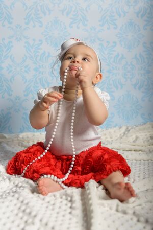 Portrait of adorable baby girl. Childhood.の写真素材