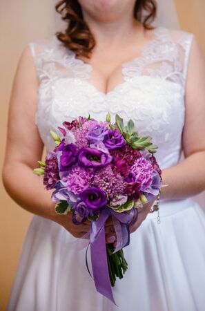 bouquet in the hands of the bride.の写真素材